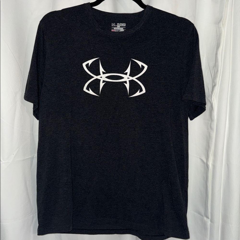 Under Armour Men's Charcoal Loose fit Tee with White Logo size XXL